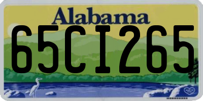 AL license plate 65CI265
