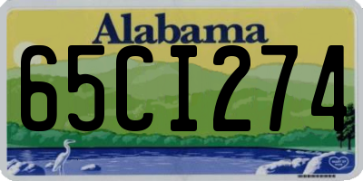 AL license plate 65CI274