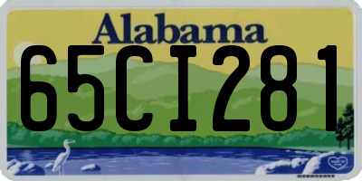 AL license plate 65CI281