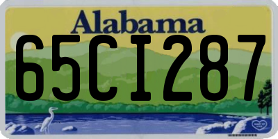 AL license plate 65CI287