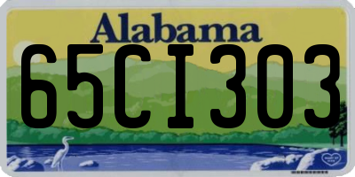 AL license plate 65CI303