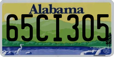 AL license plate 65CI305