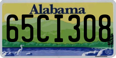 AL license plate 65CI308
