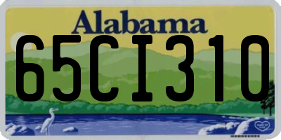 AL license plate 65CI310