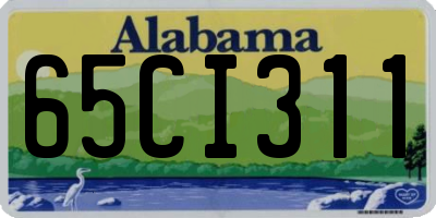 AL license plate 65CI311