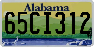 AL license plate 65CI312