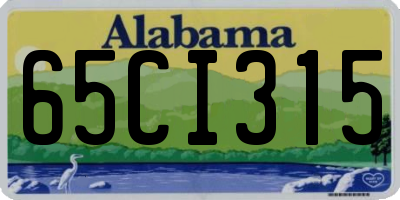 AL license plate 65CI315