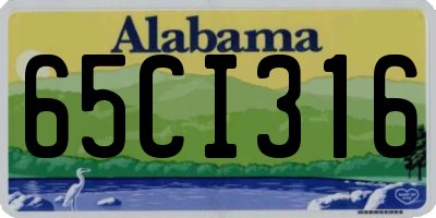 AL license plate 65CI316