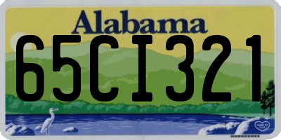 AL license plate 65CI321