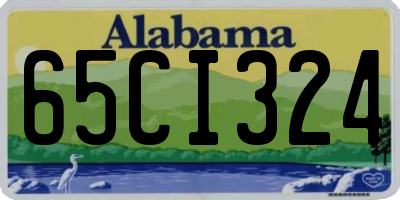 AL license plate 65CI324