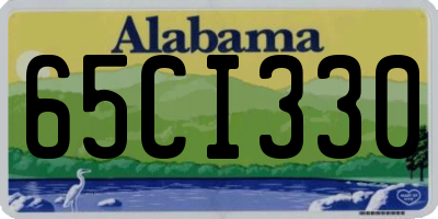 AL license plate 65CI330