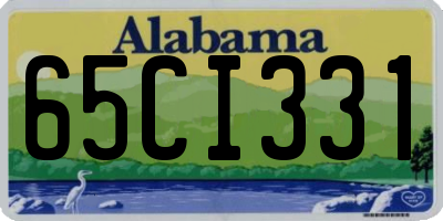 AL license plate 65CI331