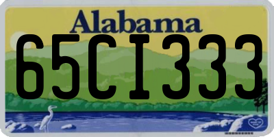 AL license plate 65CI333