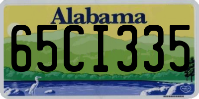 AL license plate 65CI335