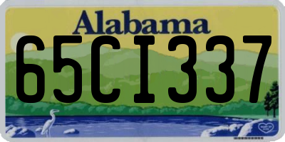 AL license plate 65CI337