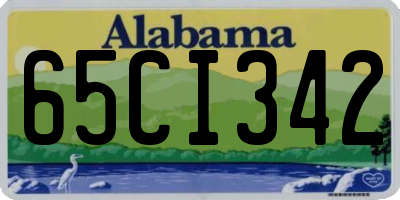 AL license plate 65CI342