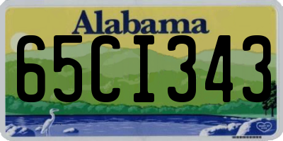 AL license plate 65CI343