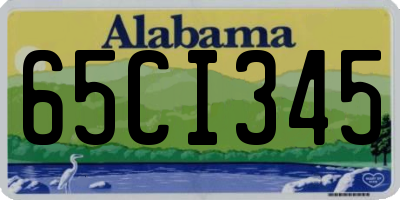 AL license plate 65CI345