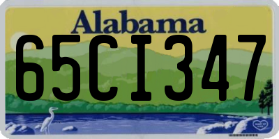 AL license plate 65CI347