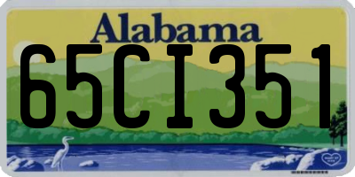 AL license plate 65CI351