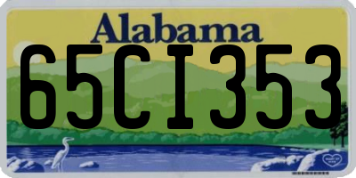 AL license plate 65CI353