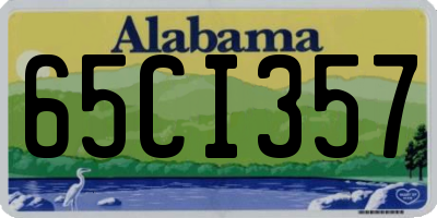 AL license plate 65CI357