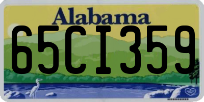 AL license plate 65CI359