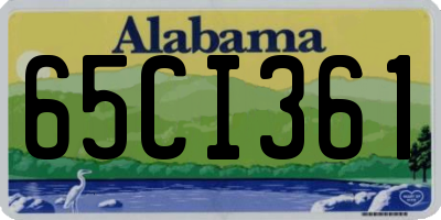 AL license plate 65CI361