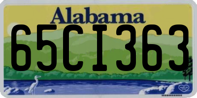 AL license plate 65CI363