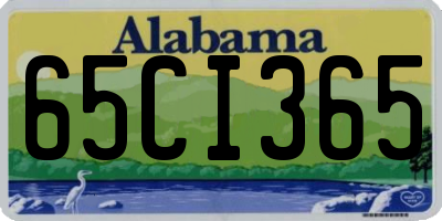 AL license plate 65CI365