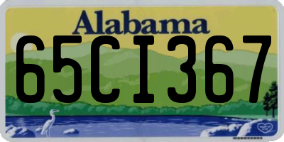 AL license plate 65CI367