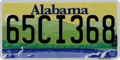 AL license plate 65CI368