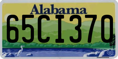 AL license plate 65CI370