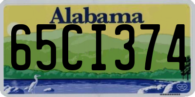 AL license plate 65CI374