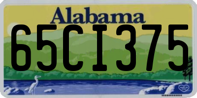AL license plate 65CI375