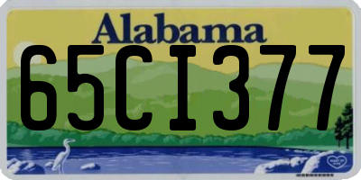 AL license plate 65CI377