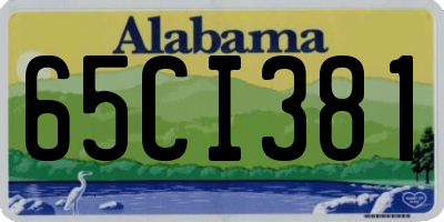 AL license plate 65CI381