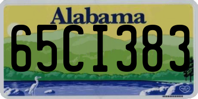 AL license plate 65CI383