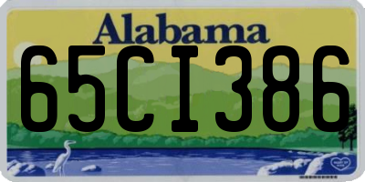 AL license plate 65CI386