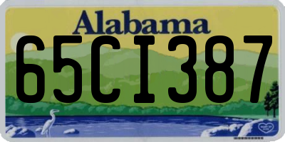 AL license plate 65CI387