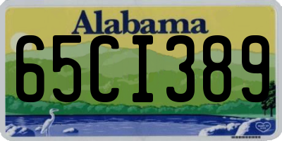 AL license plate 65CI389