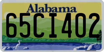 AL license plate 65CI402