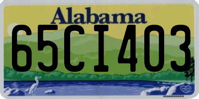 AL license plate 65CI403