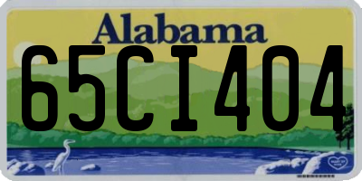 AL license plate 65CI404