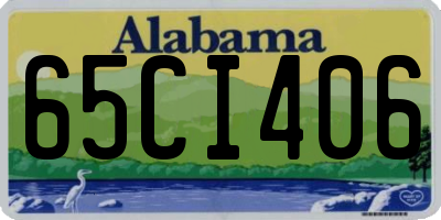 AL license plate 65CI406