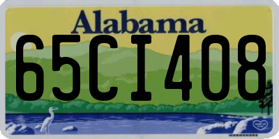 AL license plate 65CI408