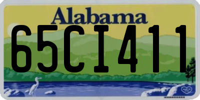 AL license plate 65CI411