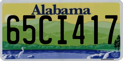 AL license plate 65CI417