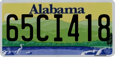 AL license plate 65CI418