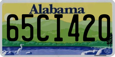 AL license plate 65CI420